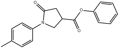 phenyl 1-(4-methylphenyl)-5-oxo-3-pyrrolidinecarboxylate 结构式