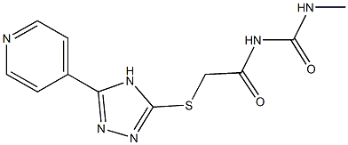 N-methyl-N'-({[5-(4-pyridinyl)-4H-1,2,4-triazol-3-yl]sulfanyl}acetyl)urea 结构式