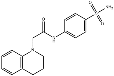 N-[4-(aminosulfonyl)phenyl]-2-(3,4-dihydro-1(2H)-quinolinyl)acetamide 结构式
