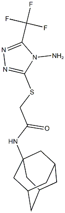 N-(1-adamantyl)-2-{[4-amino-5-(trifluoromethyl)-4H-1,2,4-triazol-3-yl]sulfanyl}acetamide 结构式