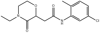 N-(5-chloro-2-methylphenyl)-2-(4-ethyl-3-oxo-2-morpholinyl)acetamide 结构式