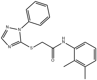 N-(2,3-dimethylphenyl)-2-[(1-phenyl-1H-1,2,4-triazol-5-yl)sulfanyl]acetamide 结构式