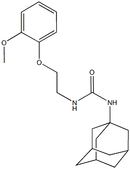 N-(1-adamantyl)-N'-[2-(2-methoxyphenoxy)ethyl]urea 结构式