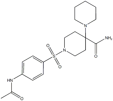 1-{[4-(acetylamino)phenyl]sulfonyl}-1',4-bipiperidine-4-carboxamide 结构式