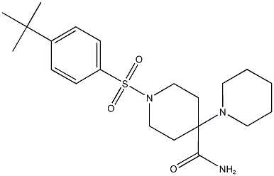 1-[(4-tert-butylphenyl)sulfonyl]-1',4-bipiperidine-4-carboxamide 结构式