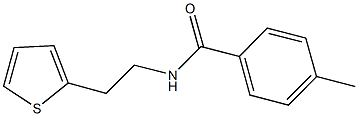 4-methyl-N-[2-(2-thienyl)ethyl]benzamide 结构式