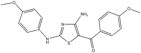 [4-amino-2-(4-methoxyanilino)-1,3-thiazol-5-yl](4-methoxyphenyl)methanone 结构式