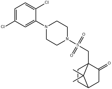 1-({[4-(2,5-dichlorophenyl)-1-piperazinyl]sulfonyl}methyl)-7,7-dimethylbicyclo[2.2.1]heptan-2-one 结构式