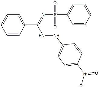 N-[(2-{4-nitrophenyl}hydrazino)(phenyl)methylene]benzenesulfonamide 结构式