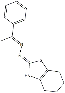 4,5,6,7-tetrahydro-1,3-benzothiazol-2(3H)-one (1-phenylethylidene)hydrazone 结构式