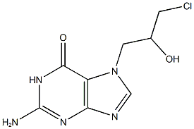 2-amino-7-(3-chloro-2-hydroxypropyl)-1,7-dihydro-6H-purin-6-one 结构式