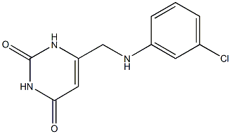 6-[(3-chloroanilino)methyl]-2,4(1H,3H)-pyrimidinedione 结构式