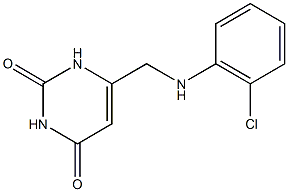6-[(2-chloroanilino)methyl]-2,4(1H,3H)-pyrimidinedione 结构式