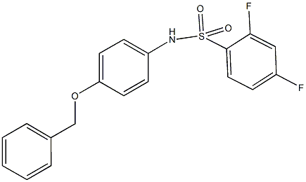 N-[4-(benzyloxy)phenyl]-2,4-difluorobenzenesulfonamide 结构式