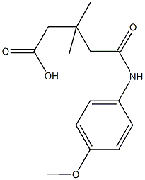 5-(4-methoxyanilino)-3,3-dimethyl-5-oxopentanoic acid 结构式