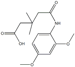 5-(2,4-dimethoxyanilino)-3,3-dimethyl-5-oxopentanoic acid 结构式