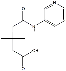 3,3-dimethyl-5-oxo-5-(3-pyridinylamino)pentanoic acid 结构式