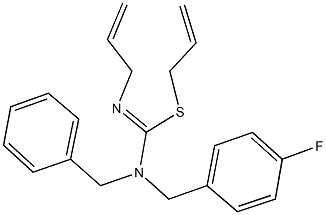 allyl N'-allyl-N-benzyl-N-(4-fluorobenzyl)imidothiocarbamate 结构式