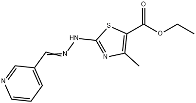 ethyl 4-methyl-2-[2-(3-pyridinylmethylene)hydrazino]-1,3-thiazole-5-carboxylate 结构式