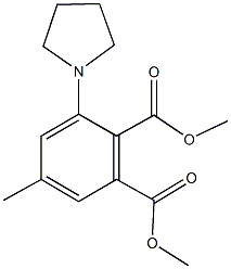 dimethyl 5-methyl-3-(1-pyrrolidinyl)phthalate 结构式