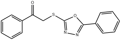 1-phenyl-2-[(5-phenyl-1,3,4-oxadiazol-2-yl)sulfanyl]ethanone 结构式