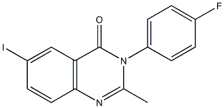 3-(4-fluorophenyl)-6-iodo-2-methyl-4(3H)-quinazolinone 结构式