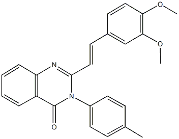 2-[2-(3,4-dimethoxyphenyl)vinyl]-3-(4-methylphenyl)-4(3H)-quinazolinone 结构式