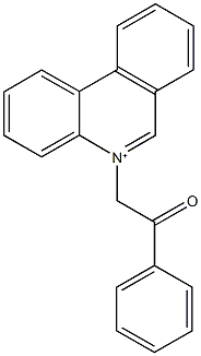 5-(2-oxo-2-phenylethyl)phenanthridinium 结构式