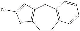 2-chloro-9,10-dihydro-4H-benzo[4,5]cyclohepta[1,2-b]thiophene 结构式