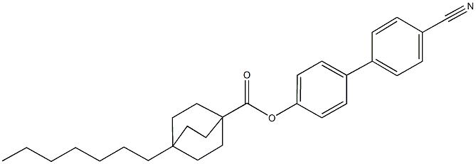 4'-cyano[1,1'-biphenyl]-4-yl 4-heptylbicyclo[2.2.2]octane-1-carboxylate 结构式