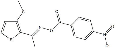 1-[3-(methylsulfanyl)-2-thienyl]ethanone O-{4-nitrobenzoyl}oxime 结构式