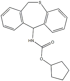 cyclopentyl 6,11-dihydrodibenzo[b,e]thiepin-11-ylcarbamate 结构式