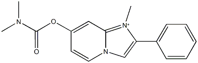 1-methyl-2-phenylimidazo[1,2-a]pyridin-1-ium-7-yl dimethylcarbamate 结构式