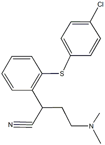 2-{2-[(4-chlorophenyl)sulfanyl]phenyl}-4-(dimethylamino)butanenitrile 结构式