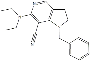 1-benzyl-6-(diethylamino)-2,3-dihydro-1H-pyrrolo[3,2-c]pyridine-7-carbonitrile 结构式