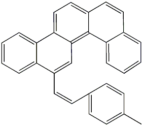 8-[2-(4-methylphenyl)vinyl]benzo[c]chrysene 结构式