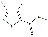 methyl 3,4-diiodo-1-methyl-1H-pyrazole-5-carboxylate 结构式