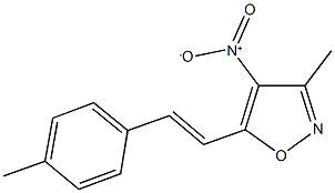 4-nitro-3-methyl-5-[2-(4-methylphenyl)vinyl]isoxazole 结构式