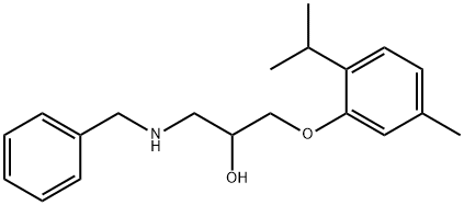 1-(benzylamino)-3-(2-isopropyl-5-methylphenoxy)-2-propanol 结构式