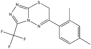 6-(2,4-dimethylphenyl)-3-(trifluoromethyl)-7H-[1,2,4]triazolo[3,4-b][1,3,4]thiadiazine 结构式