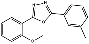 methyl 2-[5-(3-methylphenyl)-1,3,4-oxadiazol-2-yl]phenyl ether 结构式