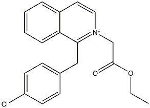 1-(4-chlorobenzyl)-2-(2-ethoxy-2-oxoethyl)isoquinolinium 结构式