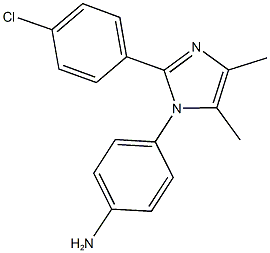 4-[2-(4-chlorophenyl)-4,5-dimethyl-1H-imidazol-1-yl]phenylamine 结构式