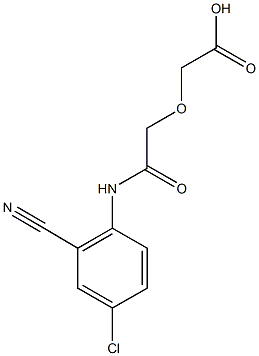 [2-(4-chloro-2-cyanoanilino)-2-oxoethoxy]acetic acid 结构式