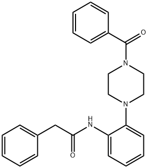 N-[2-(4-benzoyl-1-piperazinyl)phenyl]-2-phenylacetamide 结构式