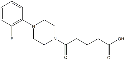 5-[4-(2-fluorophenyl)-1-piperazinyl]-5-oxopentanoic acid 结构式