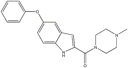 2-[(4-methyl-1-piperazinyl)carbonyl]-1H-indol-5-yl phenyl ether 结构式