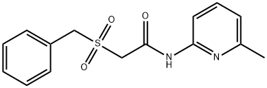 2-(benzylsulfonyl)-N-(6-methyl-2-pyridinyl)acetamide 结构式