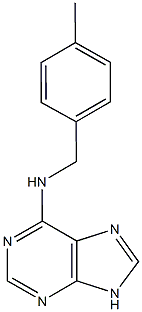N-(4-methylbenzyl)-N-(9H-purin-6-yl)amine 结构式