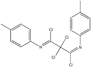 2,2-dichloro-N~1~,N~3~-bis(4-methylphenyl)propanediimidoyl dichloride 结构式